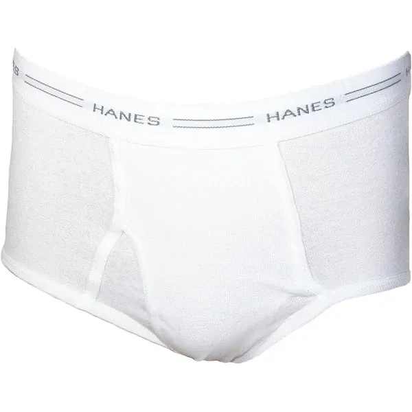 Hanes Men's Cotton White Briefs with Comfort Flex Waistband (Pack of 6)