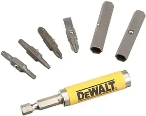 DEWALT Bit Set with 6-in-1 Flip and Switch Driver System, 7-Piece (DW2336) , Yellow