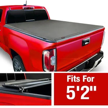 MaxMate Soft Tri-fold Truck Bed Tonneau Cover Compatible with 2015-2022 Chevy Colorado GMC Canyon | 5'2" (62") Bed | TCC371039