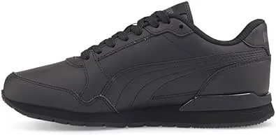 PUMA Kids Boys St Runner V3 Leather Lace Up Sneakers Shoes Casual - Black