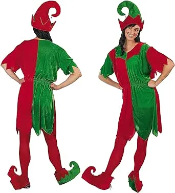 Fun Express Women's Elf Costume, Standard Size, Velour, Great For Christmas Parades and Events