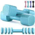 Adjustable Dumbbell Set - 4 in 1 Free Weights for Women - 2Lb to 5Lb with TPU...