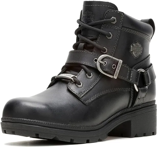 Harley Davidson Women's Tegan Motorcycle Boots - Black