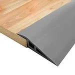 Vinyl-Door-Transition-Threshold-Strip Self-Adhesive, Floor/Carpet-to-Tile-Transition-Strip Reducer, Doorway Edge Trim for Laminate Floor Mat Vinyl Tile (Grey, 36in)