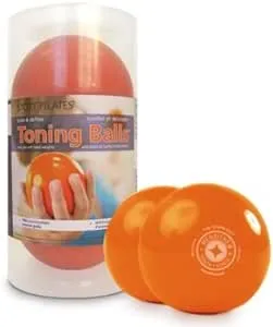 Stott Pilates Toning Ball Two-Pack (1 -Pound, Orange)