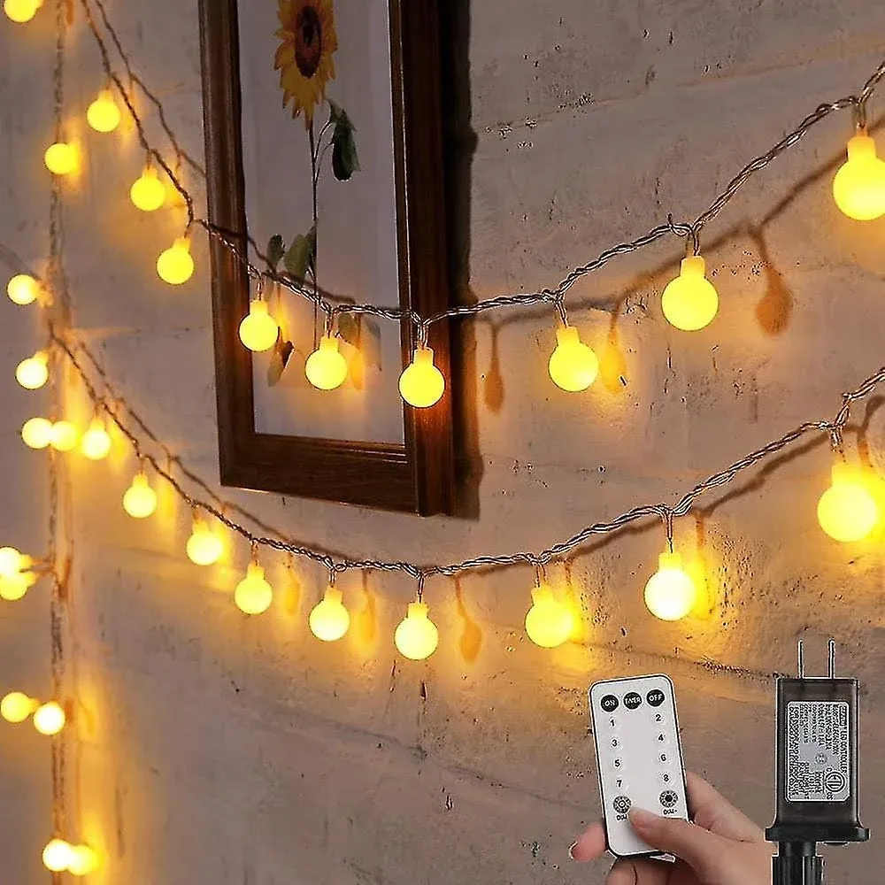 Globe Ball String Lights 100m 330FT 800LEDs Fairy String Lights Plug in with 8 Modes Remote Decor for Indoor Outdoor Party Wedding Christmas Tree Gard