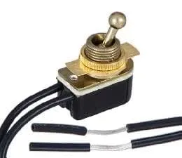 B&P Lamp® On-Off Brass Toggle Switch