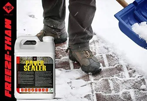 RadonSeal Penetrating Paver Sealer (5-gal) & Water-Repellent - Preserve and Protect Concrete, Brick, & Porous Stone Pavers. No Gloss / Non-Slip