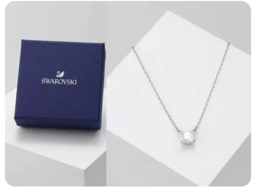 Swarovski Attract Necklace, White, Rhodium