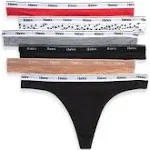 Hanes Originals Women's Thong Underwear Breathable Cotton Stretch - 6 Pack