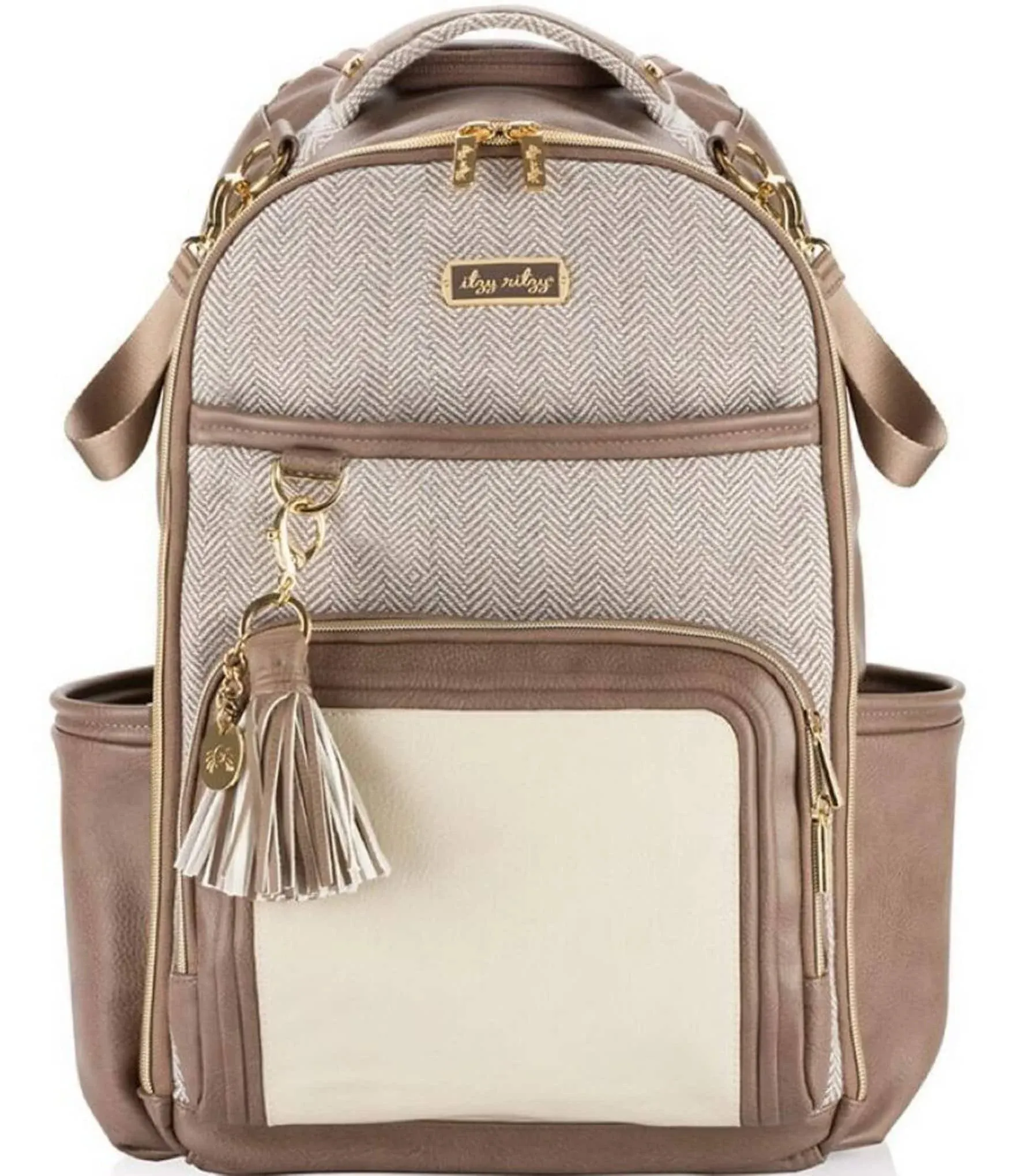 Itzy Ritzy Backpack Diaper Bag Boss Plus - Vanilla Latte