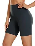 CRZ Yoga Womens Butterluxe Biker Shorts 6 Inches - High Waisted Workout Running Volleyball Spandex Yoga Shorts