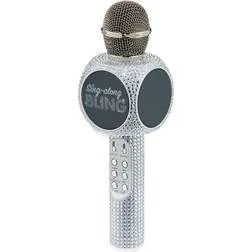 Sing-Along Bling Bluetooth Karaoke Microphone and Bluetooth Stereo Speaker All-in-One (Silver Bling)