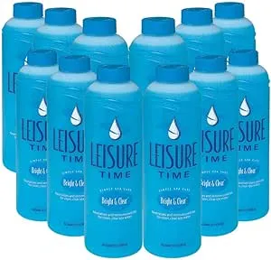 Leisure Time A-12 Bright and Clear Clarifier for Spas and Hot Tubs (12 Pack), 1 quart