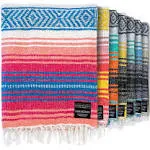 Benevolence La Authentic Handwoven Mexican Blanket, Yoga Blanket