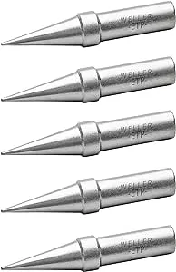 Weller ETP-5 WE1010 Soldering Tip, Conical, 0.031 in. x 0.8 mm, 5 Pcs