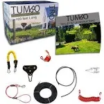 Tumbo Xtreme Trolley 100 ft - Anti-Shock Aerial Dog Runner for Yard - Heavy Duty Pulley - Large Dog Gear - Best Dog Run Zipline for Backyards - Trolley System Camping - 100ft / 150ft / 200ft