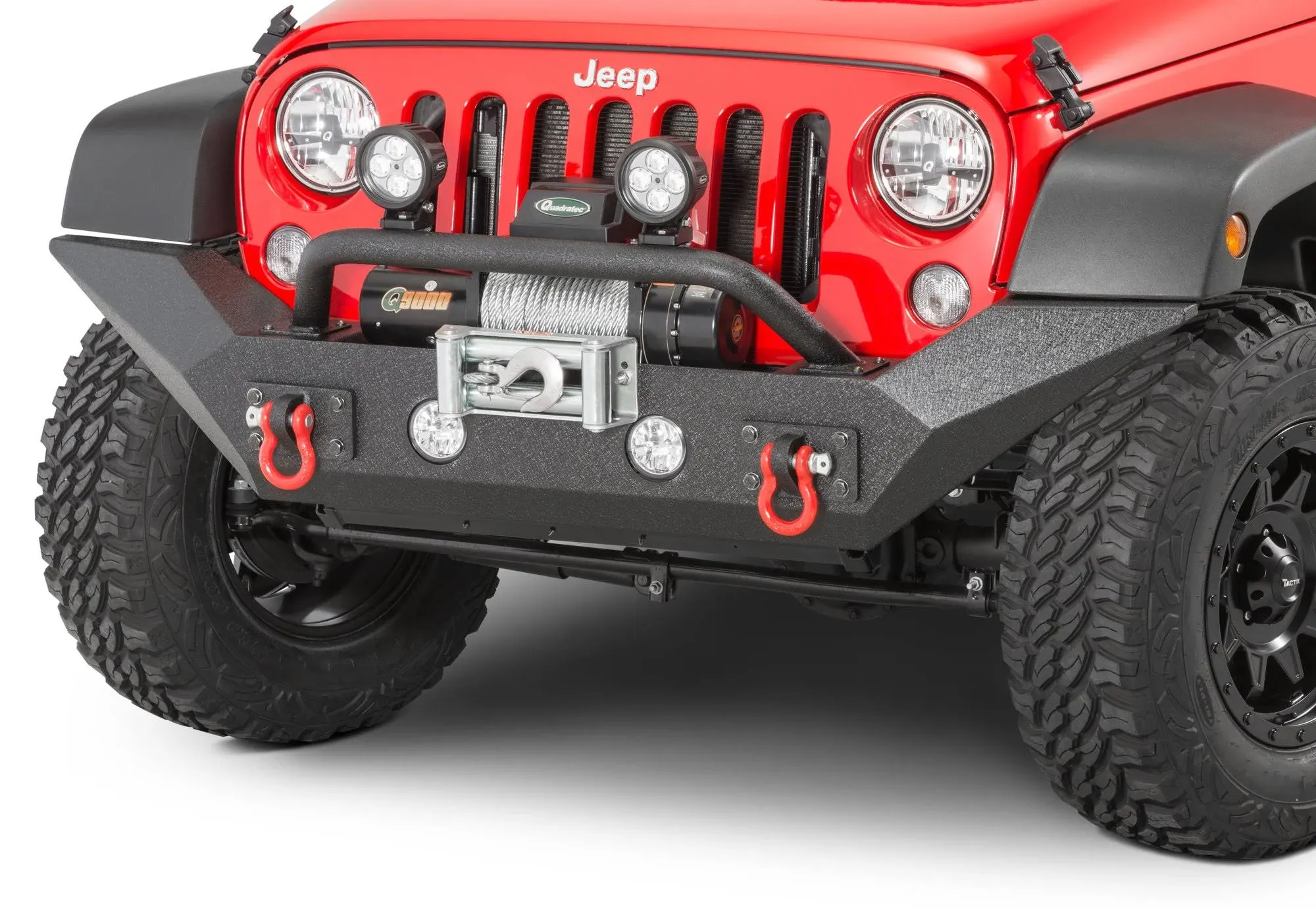 Rugged Ridge 11548.71 - Spartan Front Bumper, Hce, with Overrider, 07-18 Jeep Wrangler JK