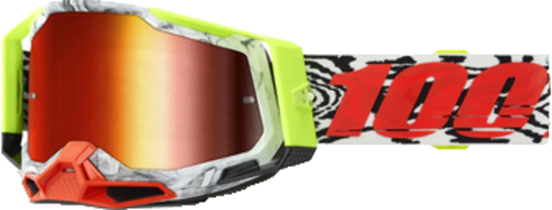 100% Racecraft 2 Goggle - Engal - Red Mirror Lens