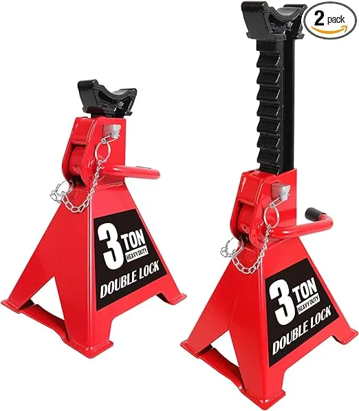 Torin Big Red Manual 6000 lb Double Lock Jack Stands T43002A