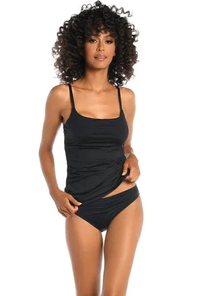 La Blanca Women's Standard Island Goddess Lingerie Strap Tankini Swimsuit Top