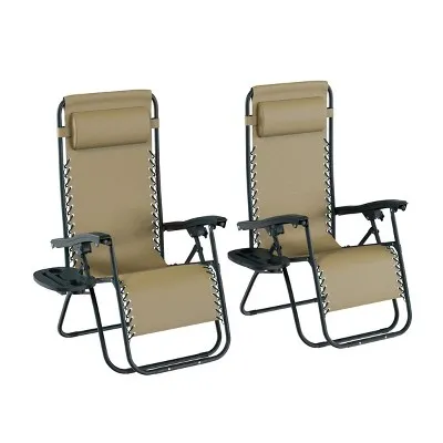 Lavish Home Zero Gravity Lounge Chairs (Set of 2)