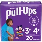 Huggies Size 3T-4T Pull-Ups Potty Training Pants for Boys, 20-Count