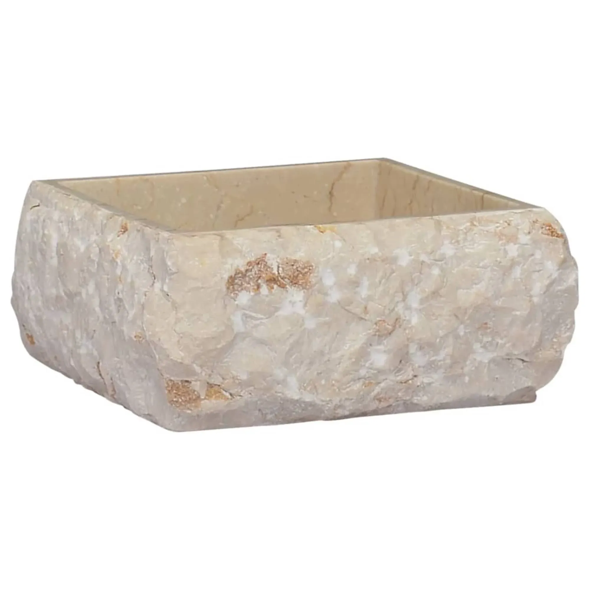 vidaXL Sink Cream 11.8"X11.8"X5.1" Marble