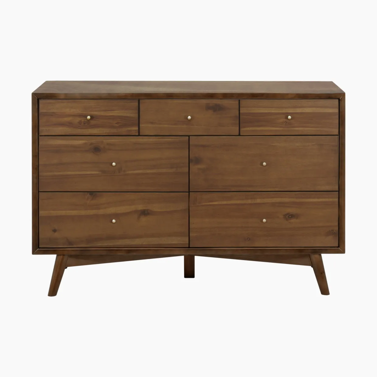 Babyletto Palma 7-Drawer Assembled Double Dresser - Natural Walnut