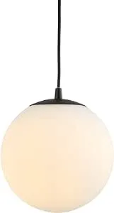 Jonathan Y Bleecker Metal/Glass Globe LED Pendant - White