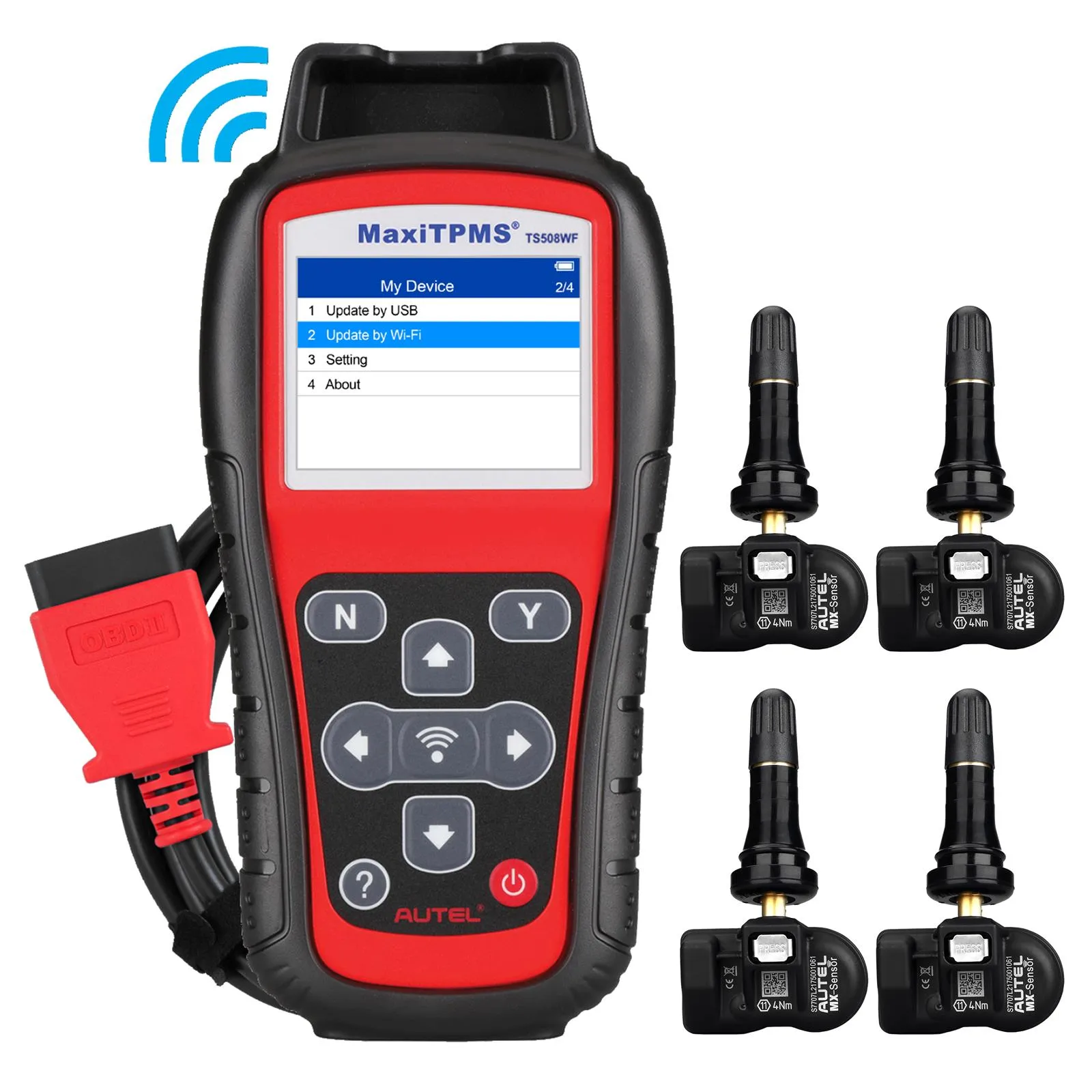 Autel MaxiTPMS TS508WF TPMS Tool Relearn/Activate All Sensors, TPMS Scan Tool Read/Clear DTCs, TPMS Reset Upgraded of TS508 TS408