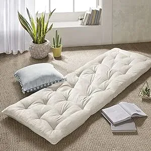 Intelligent Design Edelia Chenille Lounge Floor Pillow Cushion - Ivory