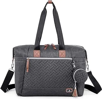 Dikaslon Diaper Bag Tote with Pacifier Case and Changing Pad, Large Travel Diaper Tote for Mom and Dad, Multifunction Baby Bag for Boys and Girls