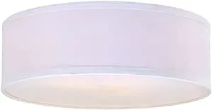 White Linen Drum Lamp Shade