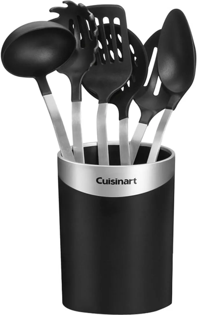 Cuisinart CTG-00-BCR7 Barrel Crock with Tools, Black/Silver, Set of 7, 15" x 5.5" dia.