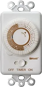 Woods Mechanical Repeats Daily Wall Switch Timer 59745WD