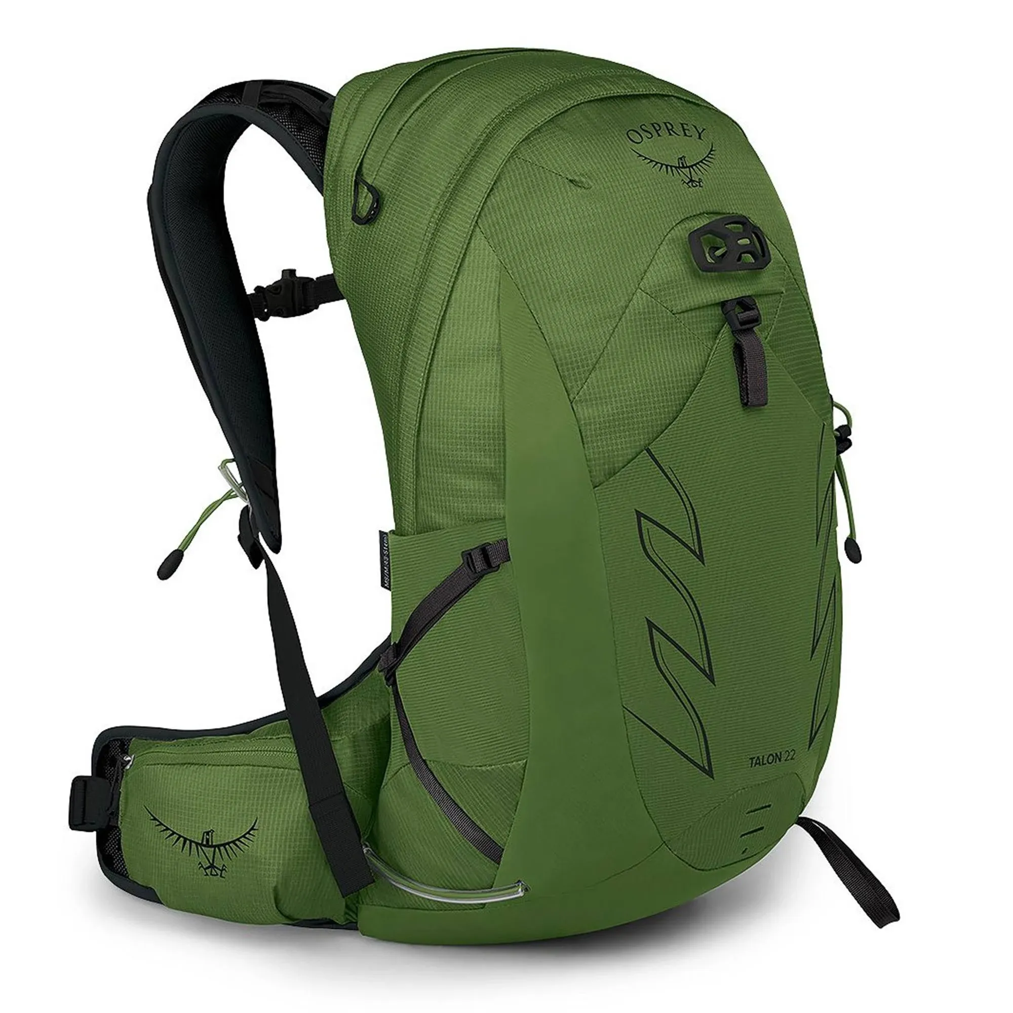 Osprey Talon 22L Men's Hiking Backpack with Hipbelt, Green Belt/Black, L/XL