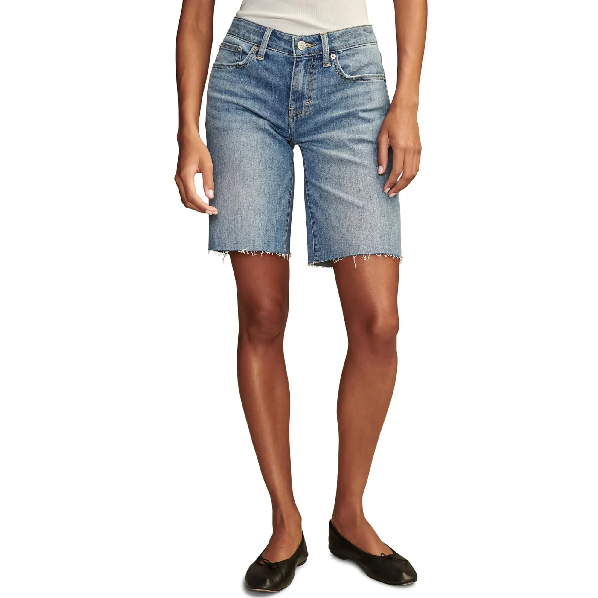 Lucky Brand | Women&#039;s Mid Rise Denim Bermuda Shorts - Wanderer | Realry