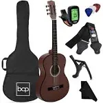 Best Choice Products 38in Beginner All Wood Acoustic Guitar Starter Kit w/Gig...