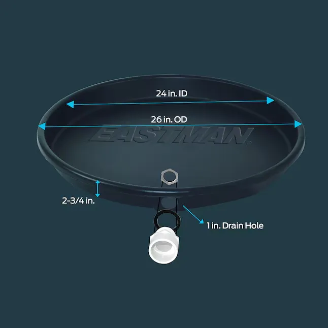 Eastman 24-in ID Plastic Water Heater Drain Pan