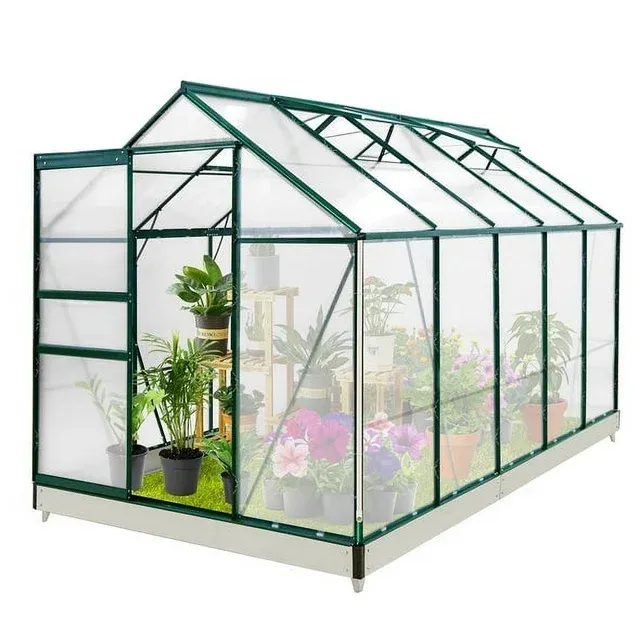 Eagle Peak 10x6x7 Polycarbonate and Aluminum Walk-In Hobby Greenhouse