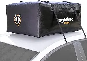 Rightline Gear Sport Jr Waterproof Rooftop Cargo Carrier for Top of Vehicle, Attaches With or Without Roof Rack, 10 Cubic Feet, Black