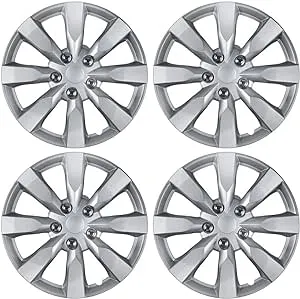 BDK Hubcaps Wheel Covers for Toyota Corolla 16 Four (4) Pieces Corrosion-Free & Sturdy Full Heat & Impact Resistant Grade Replacement, 4 Pack