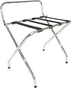 Foldable Luggage Rack, Metal Suitcase Stand for Guest Room, Heavy Duty Luggage Rack for Bedrooms, Hotels, Travel | Folding Luggage Racks for Suitcases and Storage | Holds Up to 50-100 lb | Pack of 2