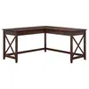 Bush Furniture Key West 60W L Shaped Desk Bing Cherry