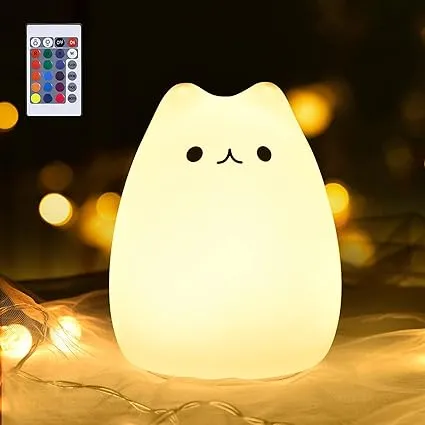 Cat Lampgoline Cute Kitty Night Light Gifts For Women Teen Girls Baby Night Lights For Kids Bedroom Cute Christmas Kitty Sil