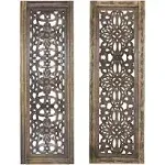 34087 Elegant Wall Sculpture - Wood Wall Panel 2 Assorted