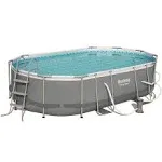 Bestway Power Steel 18' x 9' x 48" Oval Above Ground Outdoor Pool Set