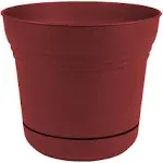 Bloem SP0713 Planter Saturn 6.5" H X 7" D Plastic Burnt Red Burnt Red