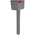 Mail Boss 43 in. In-Ground Steel Post Granite